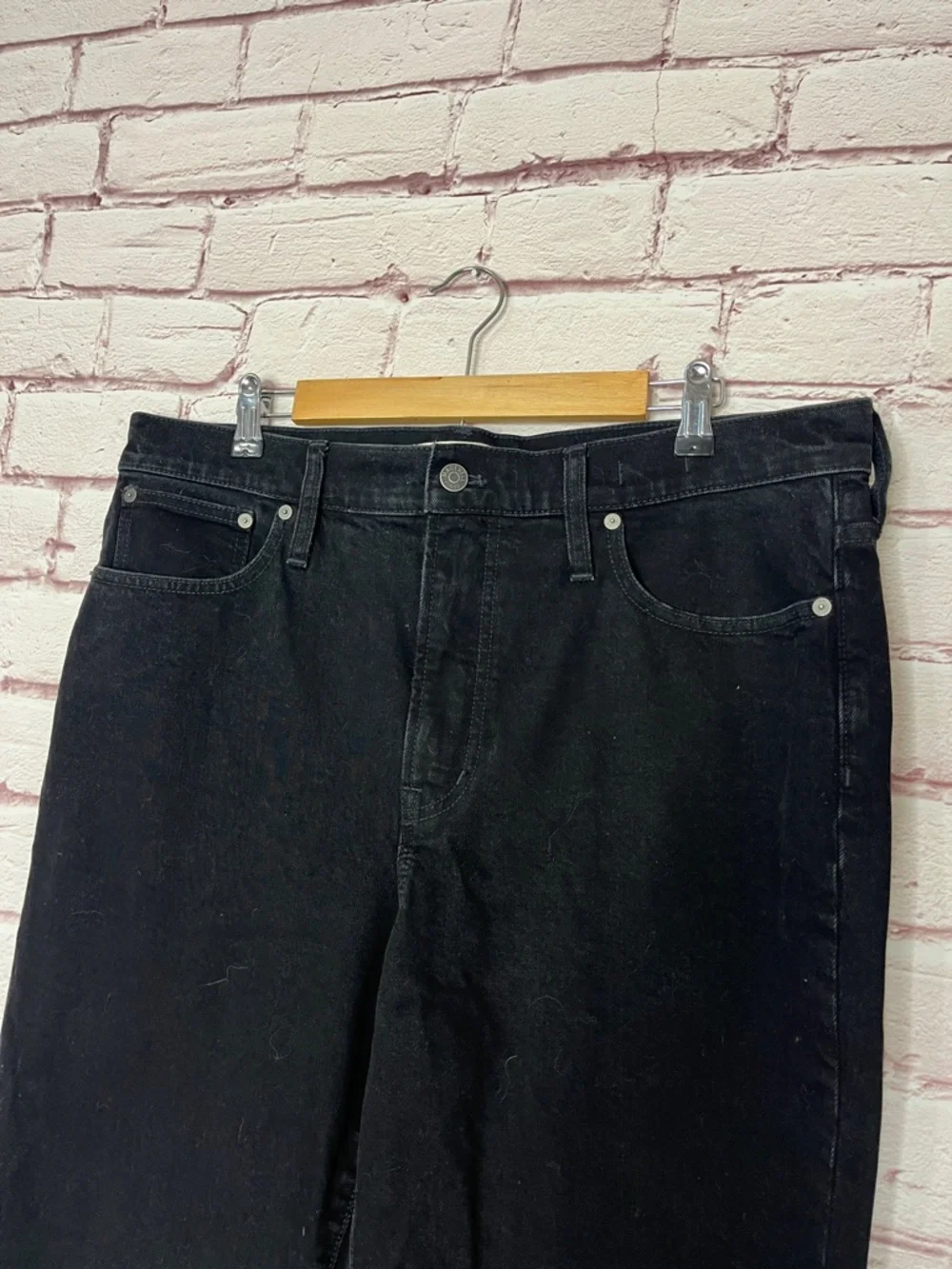 Madewell Black The Perfect Vintage Flare Jean in Sherborn Wash Size 32 Like New